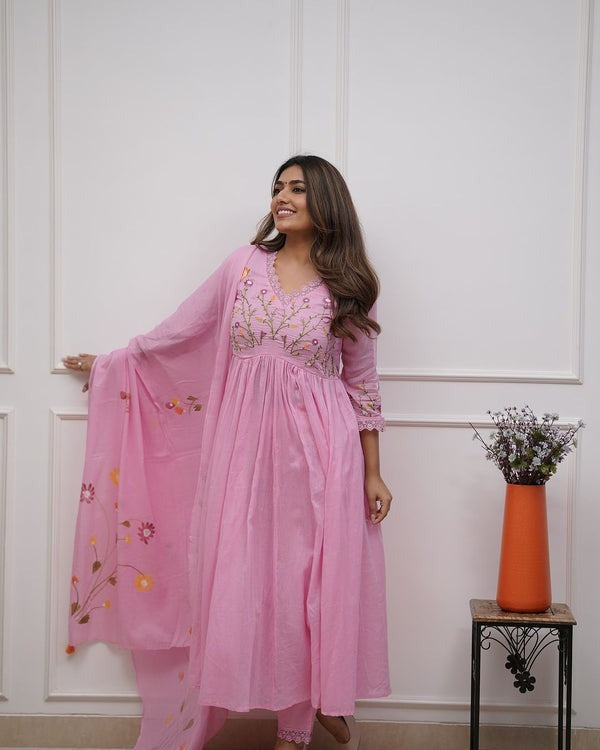 Biba Premium  Beautiful Embroidery And Sequence Work Kurta Set For Women