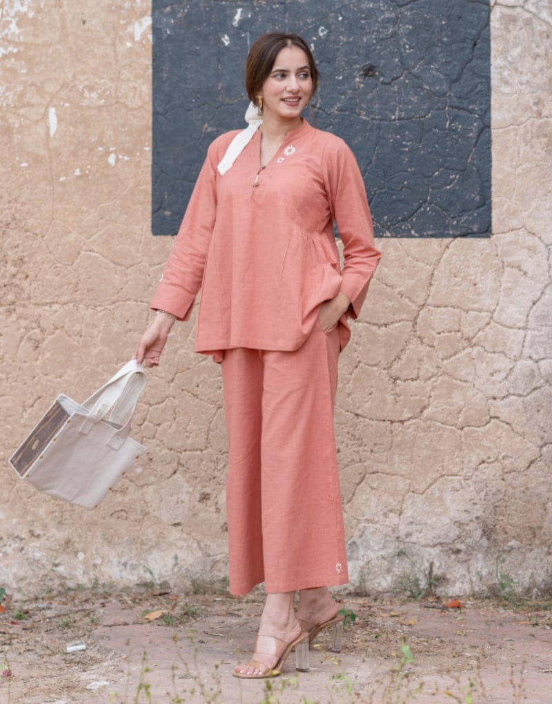 BIBA Elegant Peach Co-ord Set